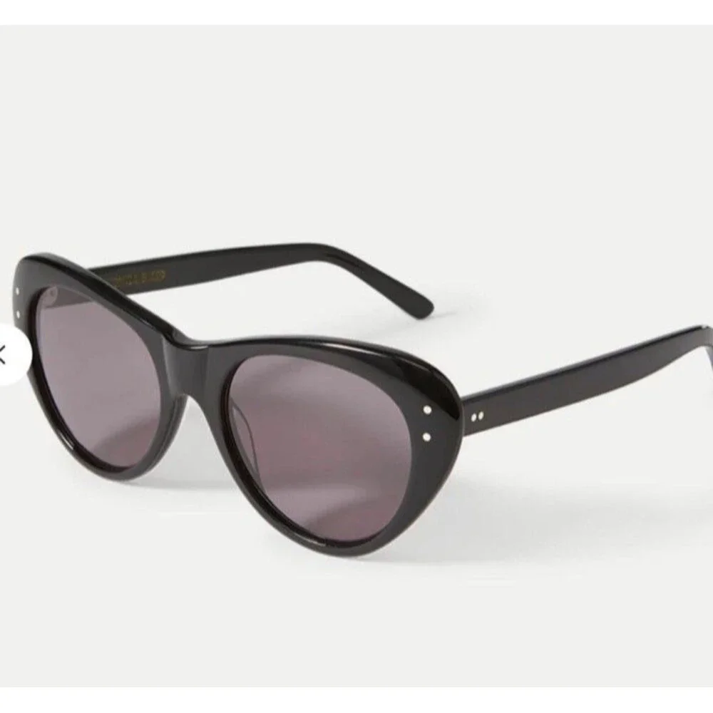 Veronica Beard Edie Cat-Eye Sunglasses Sunglasses Black NWB